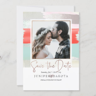 Convites PixDezines Arte Moderna, Sage+Coral