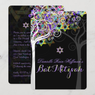 Convites PixDezines árvore da vida Bat Mitzvah