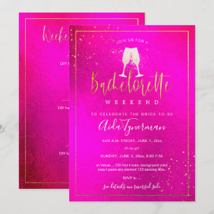 Convites PixDezines Bachelorette Weekend Hot n Flashy