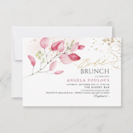 Convites PixDezines Blush Gum Eucalyptus Bridal Brunch