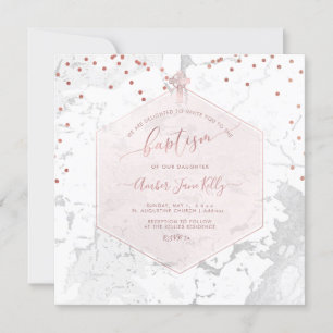 Convites PixDezines Blush Honeycomb Baptism
