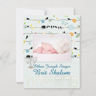 Convites PixDezines brit shalom/quadro+estrelas/cor diy