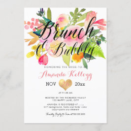Convites PixDezines Brunch e Bubble Primavera Floral