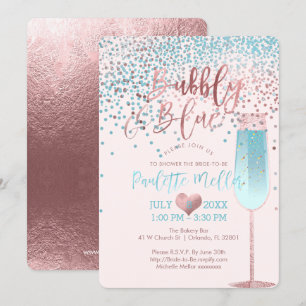 Convites PixDezines Brunch N Borracha/Rosa Dourado/Confetti