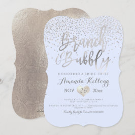 Convites PixDezines Brunch N Bubble/Silver Confetti
