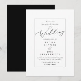Convites PixDezines Casamento de Caligrafia de Luxo