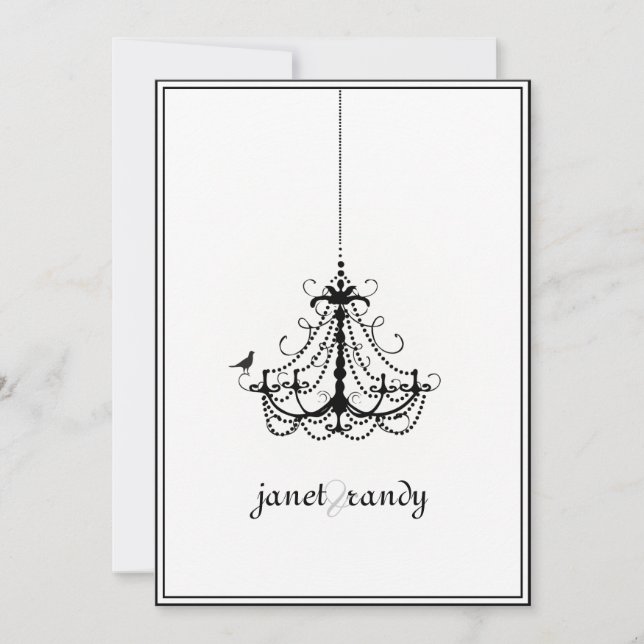 Convites PixDezines chandelier/DIY event+cor de fundo! (Frente)