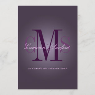 Convites PixDezines Contemporâneo + sofisticado/plum