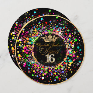 Convites PixDezines Dazzled/Rainbow/Sweet+16