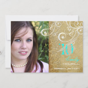 Convites PixDezines Desiree Vintage Damask/2011 Graduação