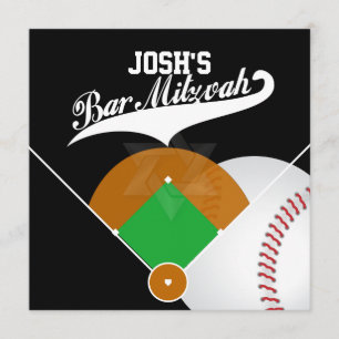 Convites PixDezines ✡ Diamante de Beisebol/ Bar Mitzvah