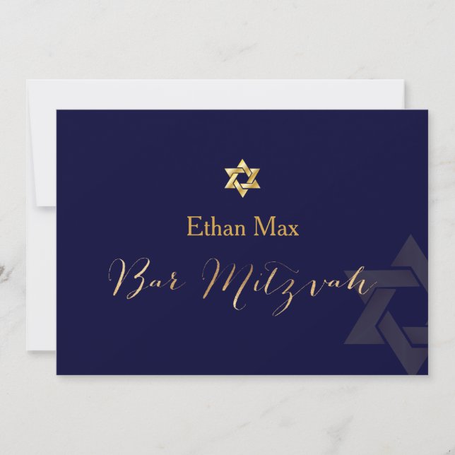 Convites PixDezines DIY color/Na moda Script/Bar Mitzvah (Frente)