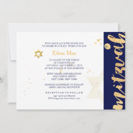 Convites PixDezines DIY cor/ Script elegante/ Bar Mitzvah