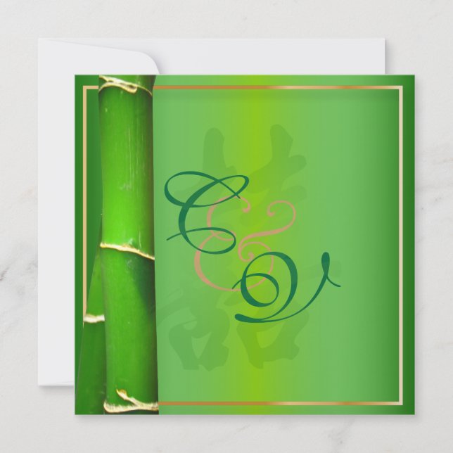 Convites PixDezines Dupla felicidade+bambu (Frente)