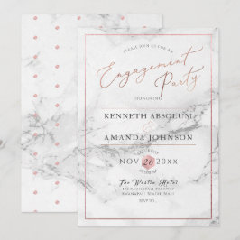 Convites PixDezines Elegant Script, Mármore + Falso Dourado