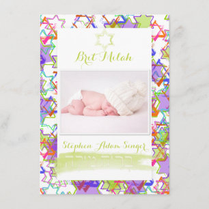 Convites PixDezines estrelas grunge/ brit milah