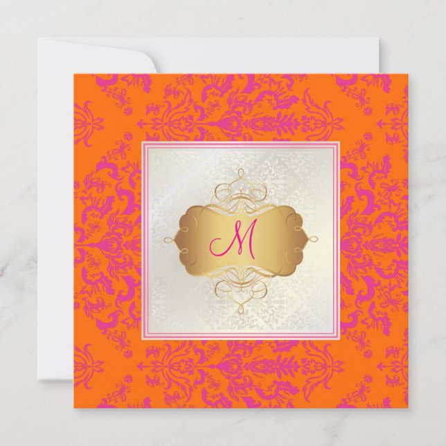 Convites PixDezines Étienne Damask (Frente)