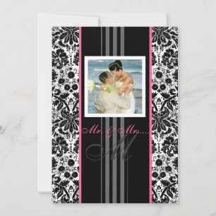 Convites PixDezines evento de diy+monograma damasco colorid