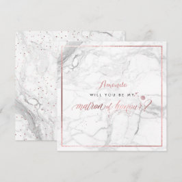 Convites PixDezines Falso Ouro Rosa Você  Dama de Honra