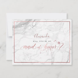 Convites PixDezines Falso Rosa Dourado Você Será a Dama de 