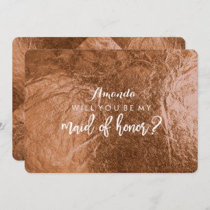 Convites PixDezines Faux Copper Vai Ser Maid