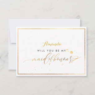 Convites PixDezines Faux Dourado Você Será Madrinha de ca