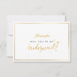 Convites PixDezines Faux Dourado Você Será Minha Porta-Voz