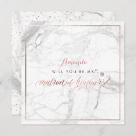 Convites PixDezines Faux Rosa Dourado Matão de Honra