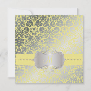 Convites PixDezines FAUX SILVER DESIRE/DIY background/lemon