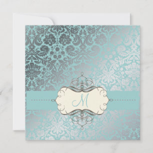 Convites PixDezines FAUX SILVER DESIRE/DIY background/lemon