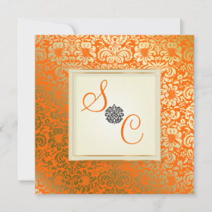 Convites PixDezines Fidora en Oro Vintage Damask