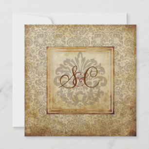 Convites PixDezines Fidora, Vintage Damask