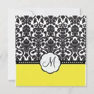 Convites PixDezines flora damask/DIY color/black+yellow