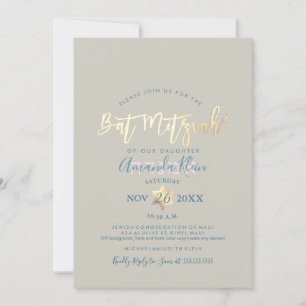 Convites PixDezines Floral Watercolor Bat Mitzvah