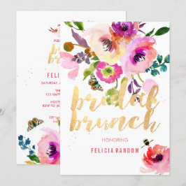 Convites PixDezines Floral Watercolor Bridal Brunch/DIY