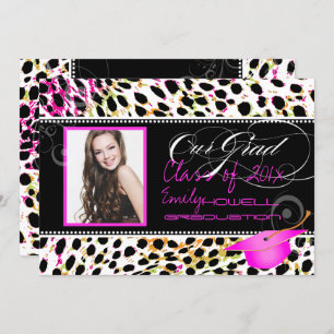 Convites PixDezines Graduação Colorida De Chita