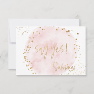 Convites PixDezines H2 Blush Dourado Bat Mitzvah RSVP Inv
