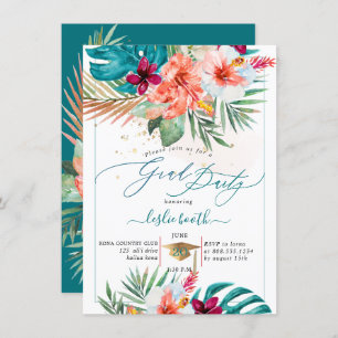 Convites PixDezines H2 Graduação De Luau De Paraíso Tropica