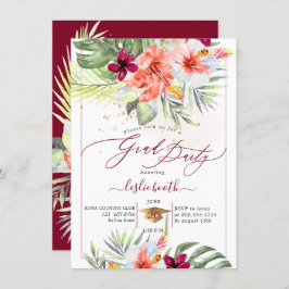 Convites PixDezines H2 Graduação De Luau De Paraíso Tropica