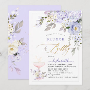 Convites PixDezines H2 Rosas Roxos Hydrangea Brunch