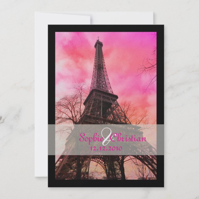 Convites PixDezines la tour eiffel/paris (Frente)