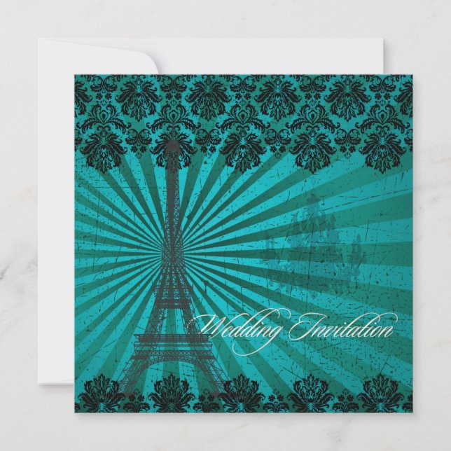 Convites PixDezines la tour eiffel/paris (Frente)