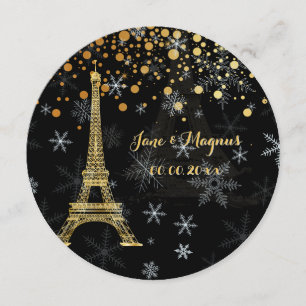 Convites PixDezines la tour eiffel/paris/la nuit