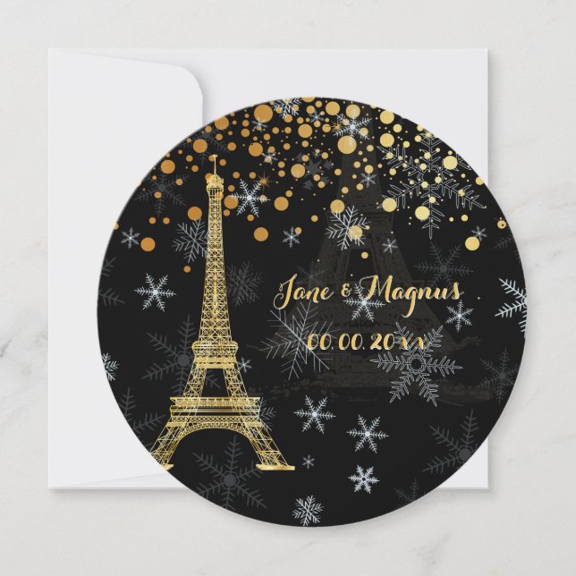 Convites PixDezines la tour eiffel/paris/la unit (Frente)