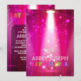 Convites PixDezines Laser / Luzes de Neon Bat Mitzvah