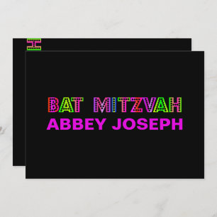 Convites PixDezines Lights Bat Mitzvah