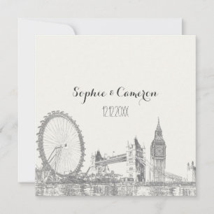Convites PixDezines londres/cor de fundo DIY