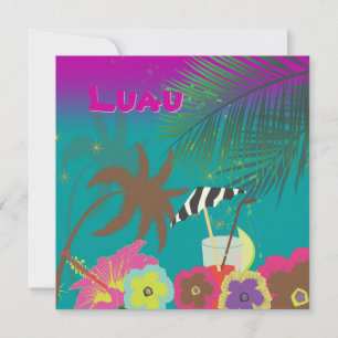 Convites PixDezines Mai Tai, Luau na praia