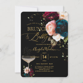 Convites PixDezines Moody Botânico Brunch Espumante