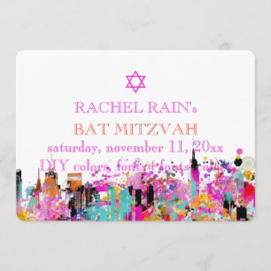 Convites PixDezines NYC bar/bat mitzvah urbano